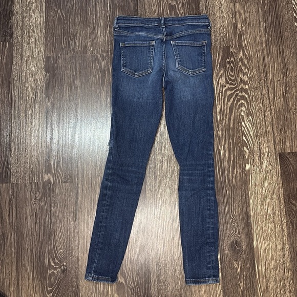 Girls Cat & Jack button fly distressed skinny jeans size 12 - Picture 2 of 6